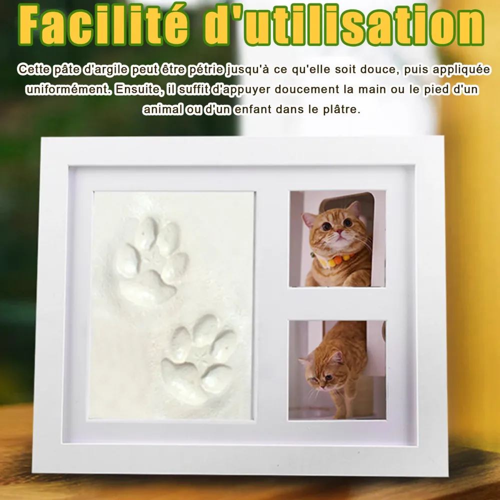 Cadre photo 28x22.8x1.8cm cadre photo enfants argile cadre photo diy argileux empreintes de mains pieds mains et de pieds...