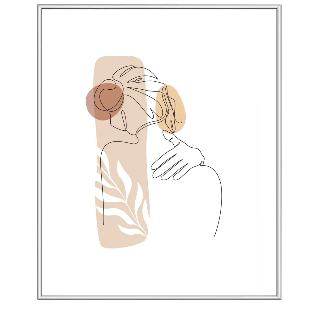 Cadre photo Malina PVC brillant Argent 50x70 cm