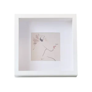Cadre photo profond Salma blanc 25x25 cm