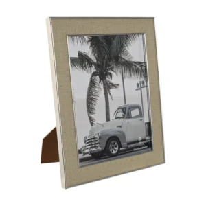 CADRE PHOTO - ps/verre - 25,5 x 1,5 x 30,5 cm - argenté