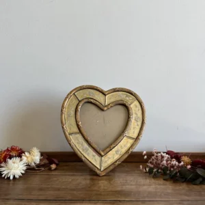Cadre à poser forme de coeur facettes miroir biseauté