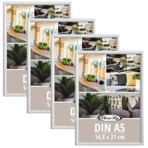 Cadre pour affiche 14,8 x 21 cm lot de 4 DIN A5 plastique blanc