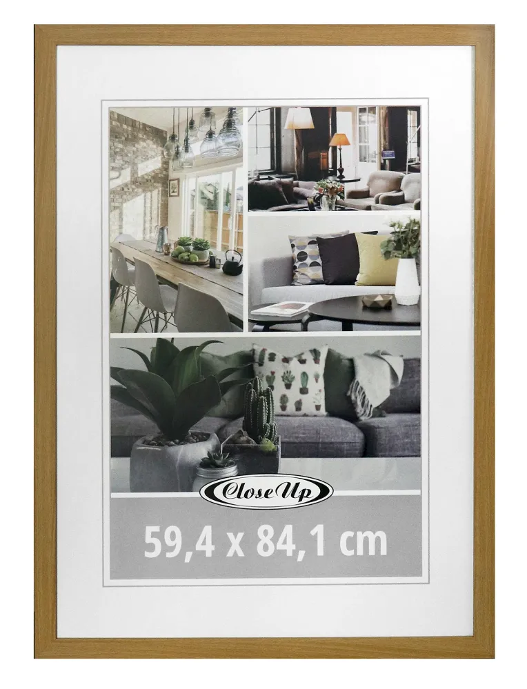 Cadre pour affiche 59,4 x 84 cm Din A1, décor bois hêtre clair