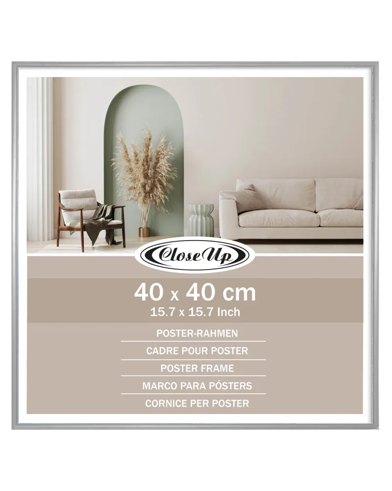 Cadre pour affiche 40 x 40 cm argenté