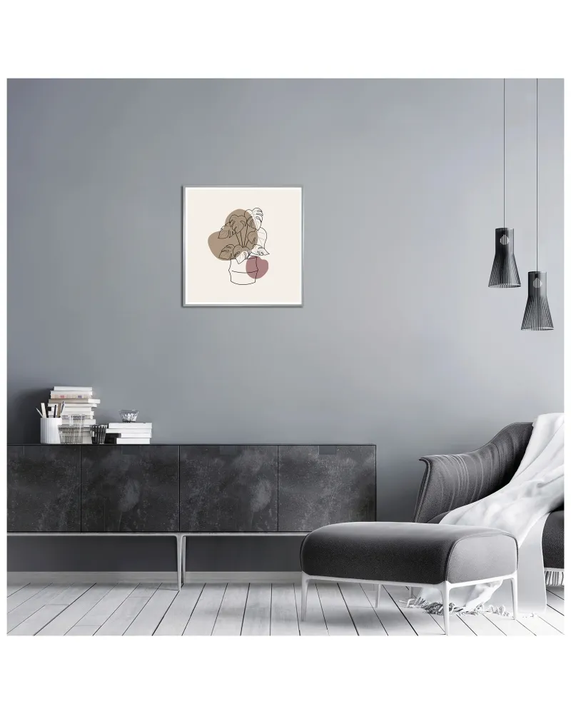 Cadre pour affiche 40 x 40 cm argenté
