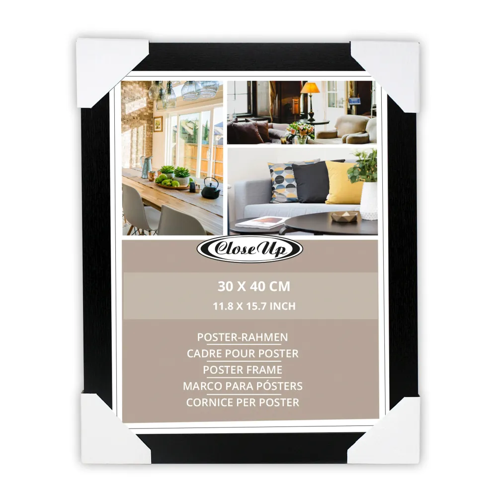 Cadre pour affiche 30 x 40 cm noir, largeur du profil 20 mm