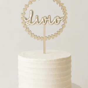 Cake Topper Couronne de cœurs Acrylique
