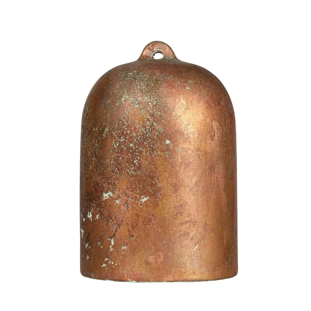 Campana Mini, abat-jour XS en céramique pour suspension - Fabriqué en Italie - Effet vert cuivré