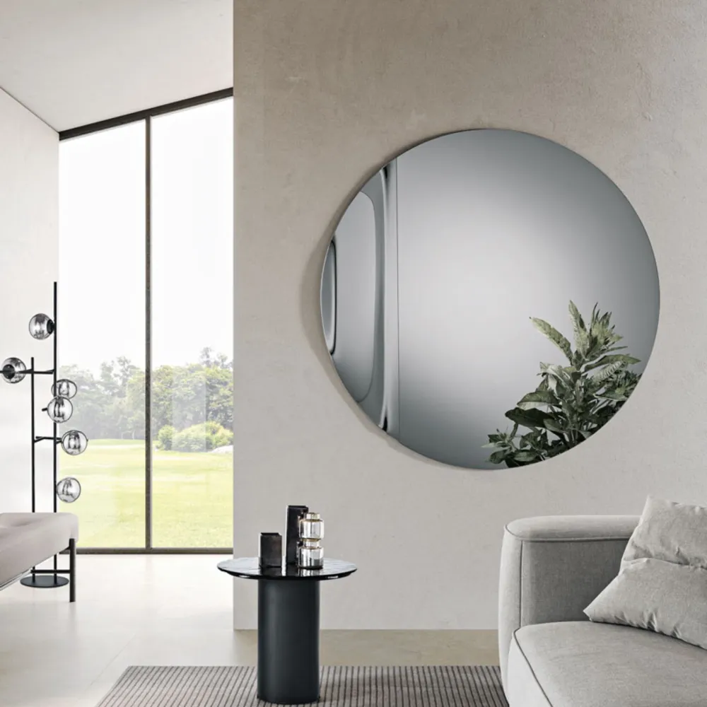 Miroir mural rond moderne sans cadre « Dante » pour le salon Capodarte