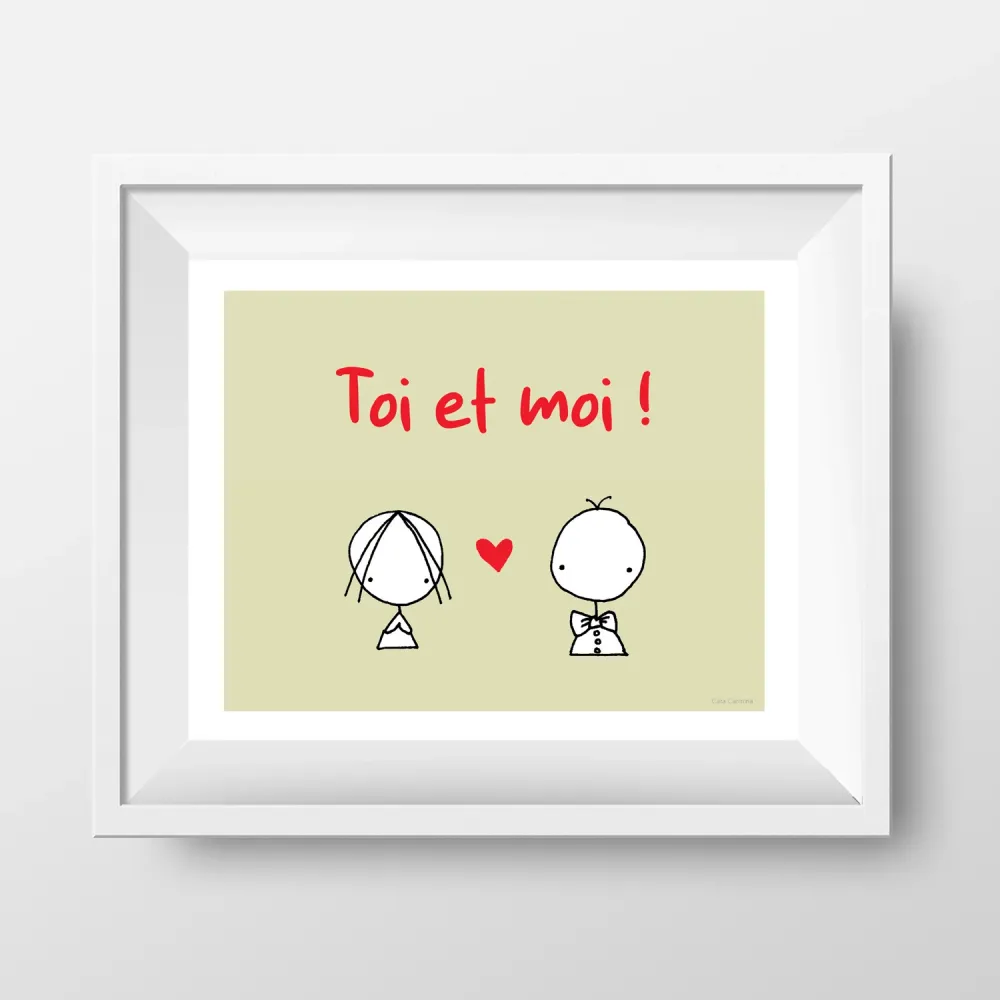 Toi et moi couples - Affiches Cara Carmina
