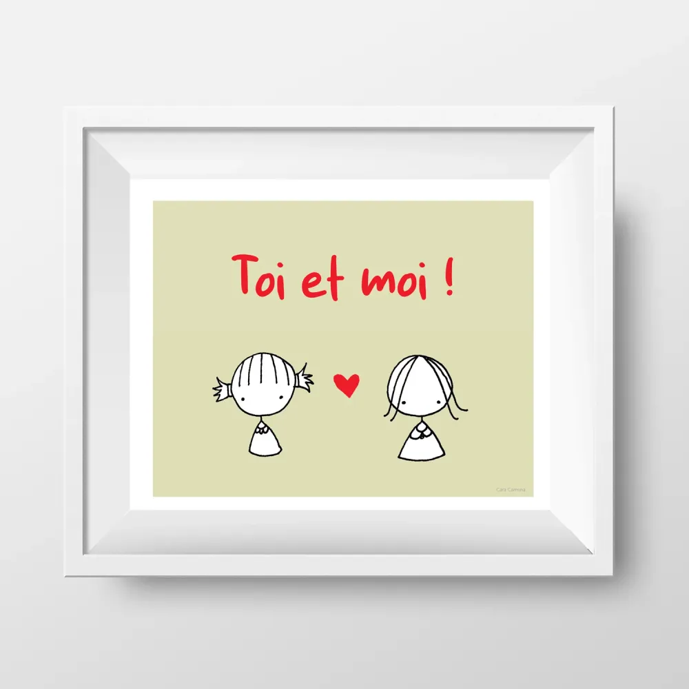 Toi et moi couples - Affiches Cara Carmina
