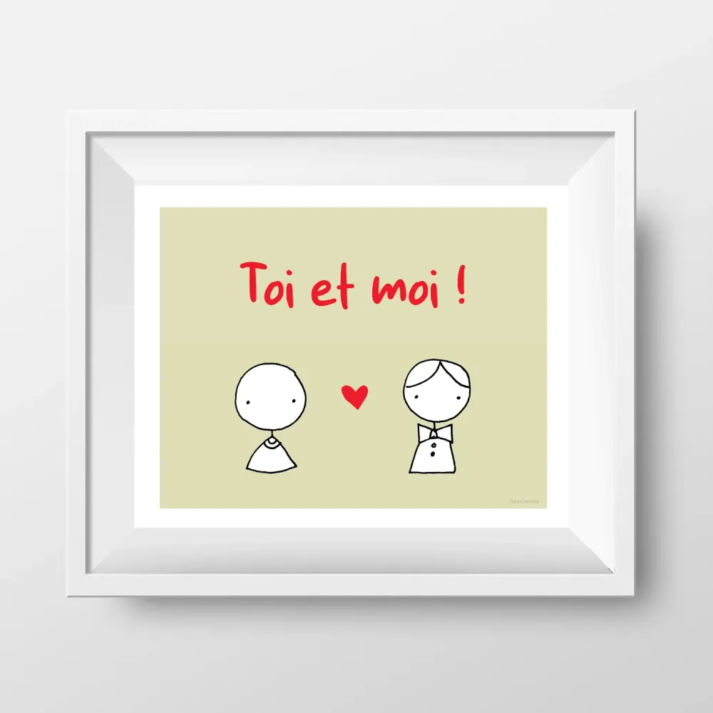 Toi et moi couples - Affiches Cara Carmina