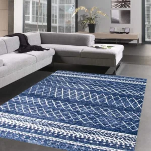 CARPETIA Tapis Moderne Tapis de salon Bleu Größe 160x230 cm
