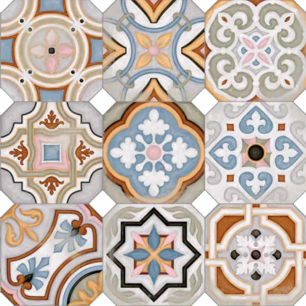 Carreaux Patchwork Rétro 20x20 cm – Multicolore