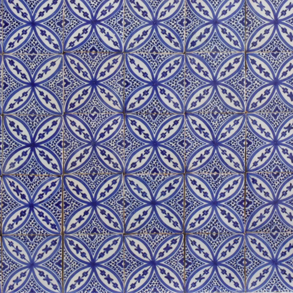Carrelage peint à la main - Décor Azulejo méditerranéen