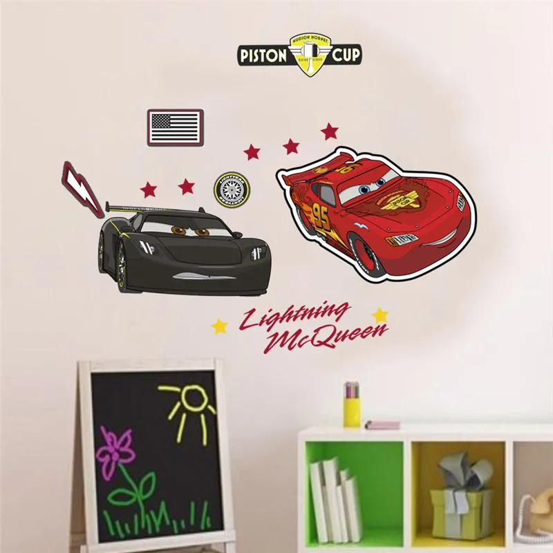 Sticker Mural Cars McQueen vs Storm Cars Boutique