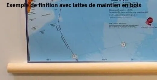 Carte murale plastifiée avec lattes de maintien en bois - USA politique (en anglais) - 120 x 100 cm | Maps International