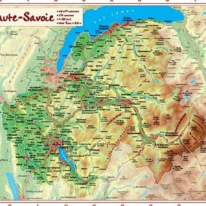 Carte en relief - Haute-Savoie - 21 X 31 cm | Relief Editions