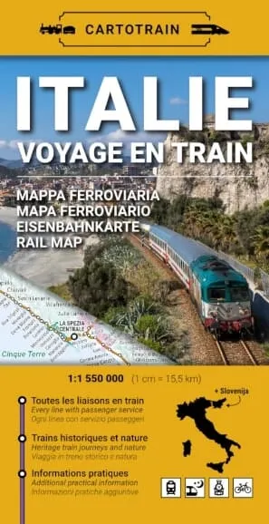 Carte de l'Italie : Voyage en train | Cartotrain