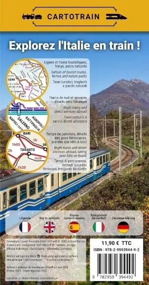 Carte de l'Italie : Voyage en train | Cartotrain