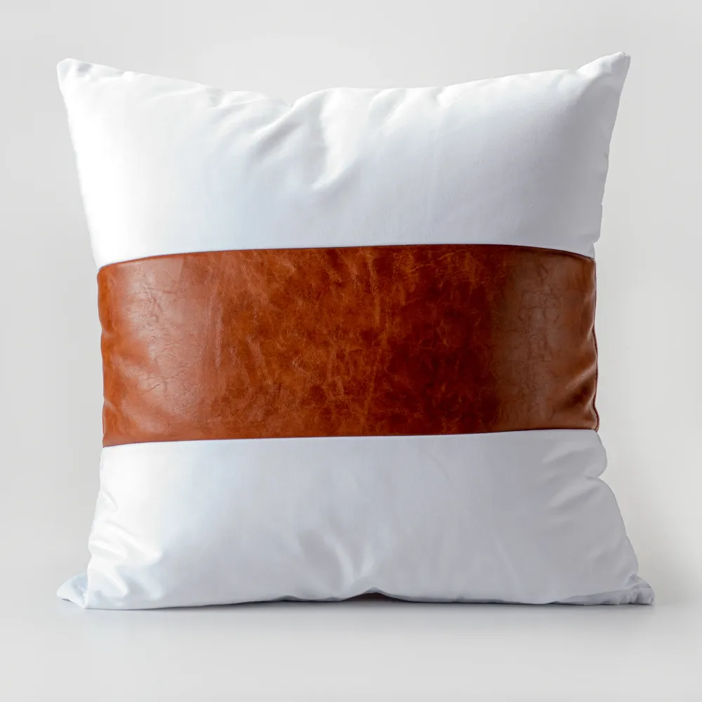Coussin Décoratif de style nautique blanc et beige 20"x20" Casa Mia