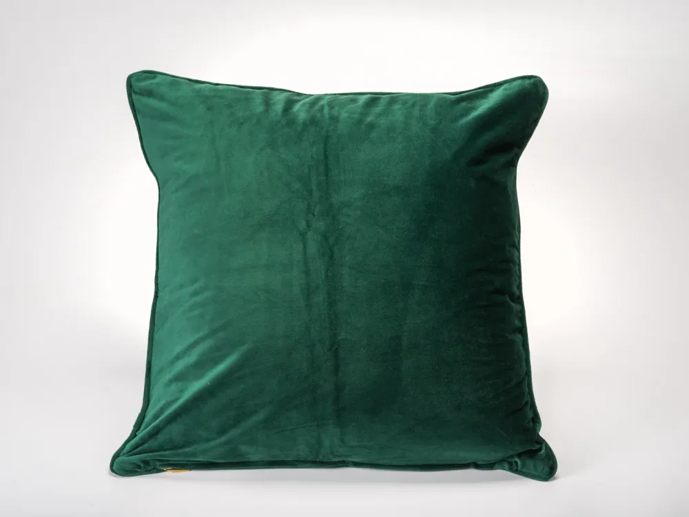 Oreiller Décoratif en Velours pelucheux Vert Chasseur Casa Mia