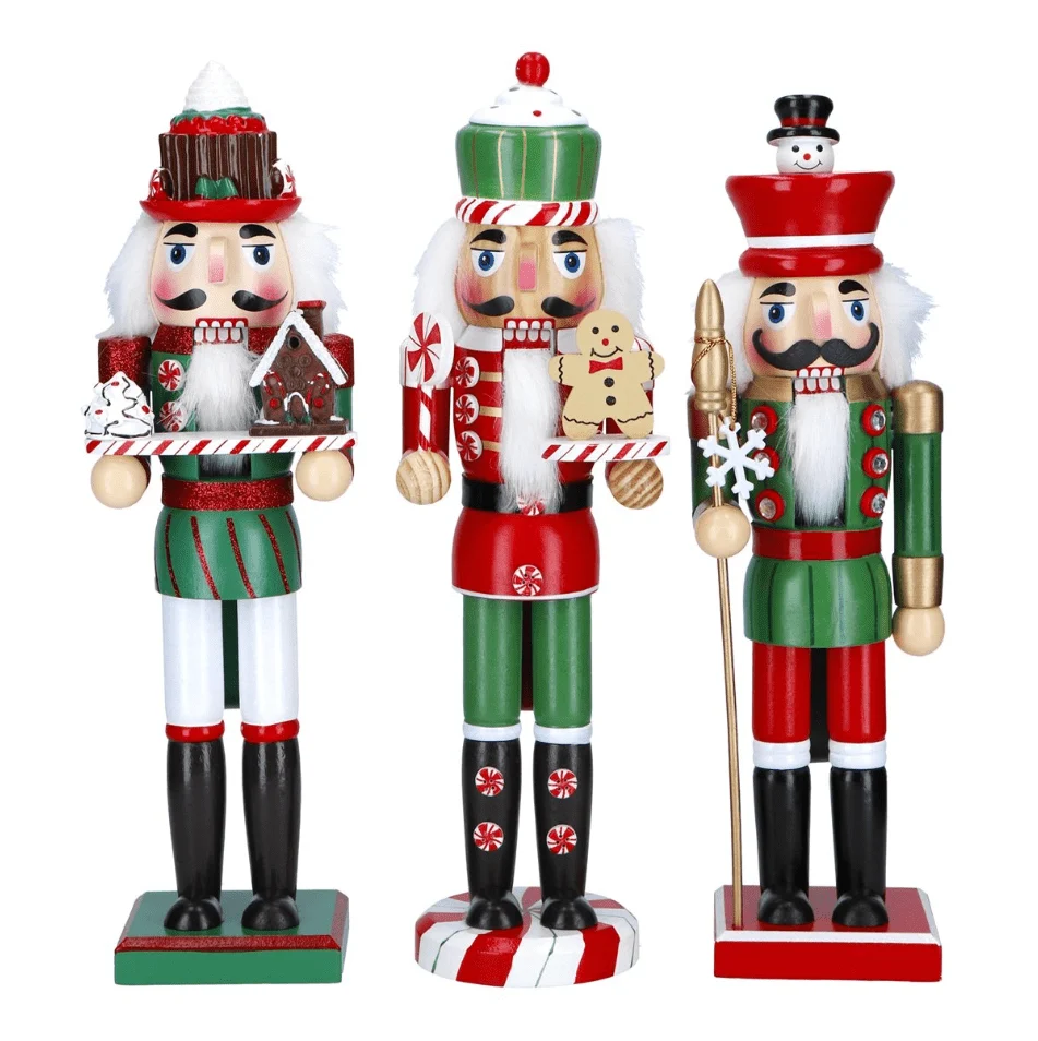 Casse-Noisette “Candy Gingerbread” – Bois multicolore – H35 cm