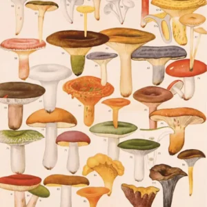 Affiche Cavallini Champignons 1