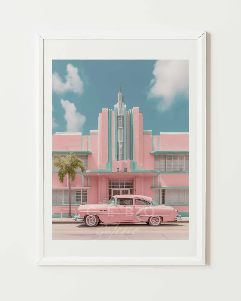Affiche Miami Vintage CEBO Galerie