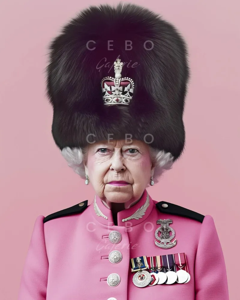 Affiche Royauté Rose CEBO Galerie