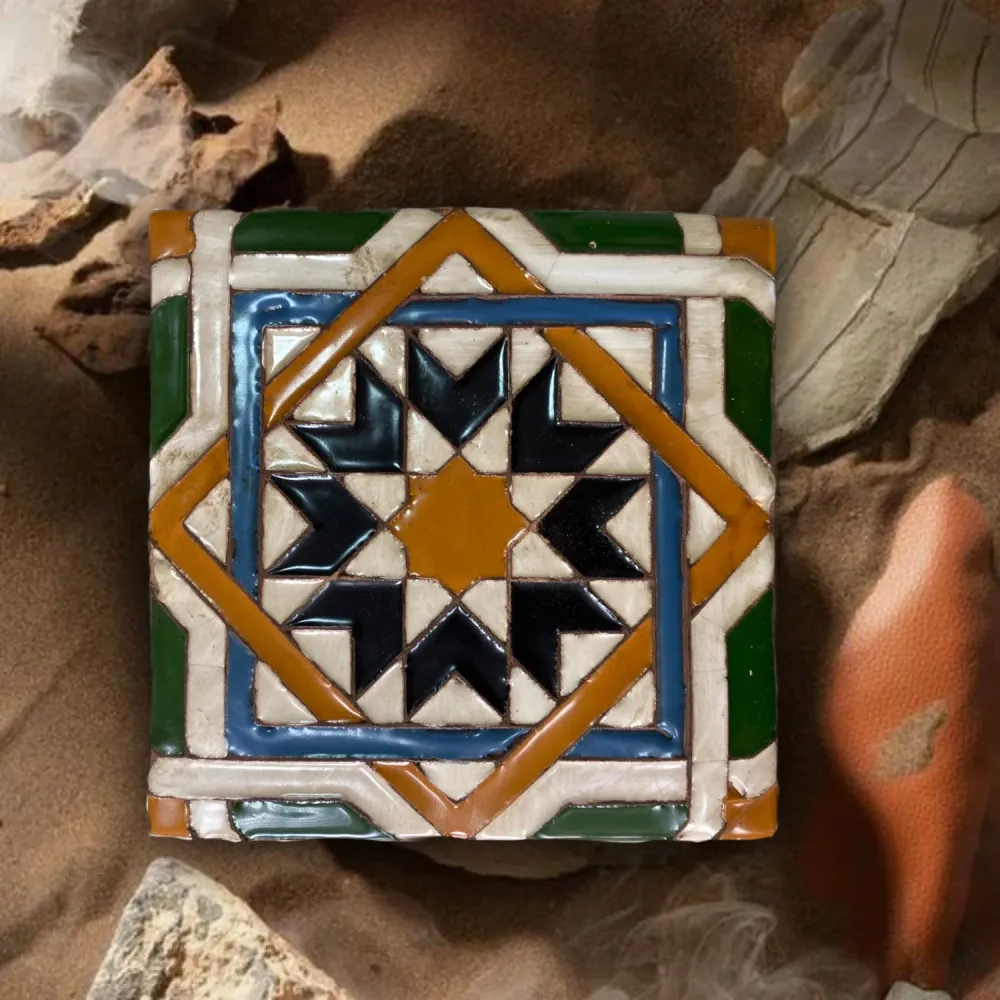 Mètre carré de tuile faîtière de la Renaissance arabe REF6.4 CERAMICAS SEVILLA