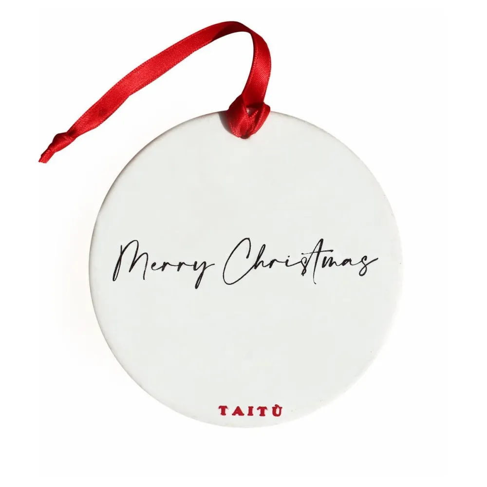 Cercle de décoration Taitù Joyeux Noël 10cm Porcelaine Fine Bone China 12-6-26-G