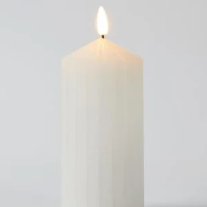 Chandelle au DEL extérieur en vrai cire