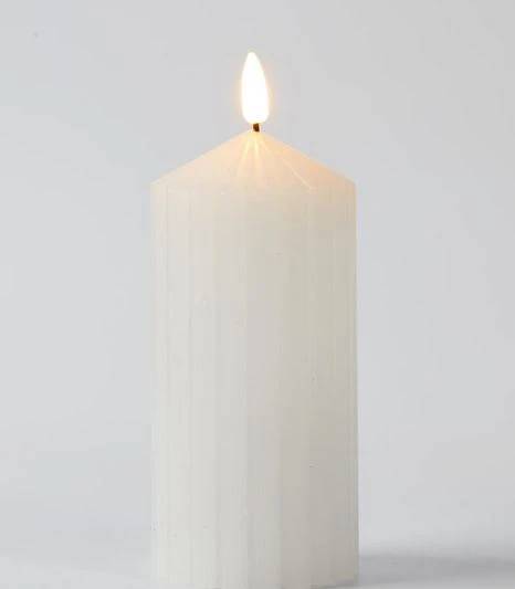 Chandelle au DEL extérieur en vrai cire