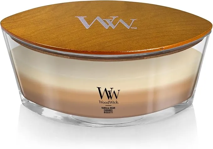 CHANDELLE TRILOGIE OVALE CAFÉ DOUX VANILLE WOODWICK