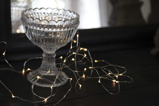 Chaîne lumineuse LED gouttelette 40 ampoules transparentes 4 m