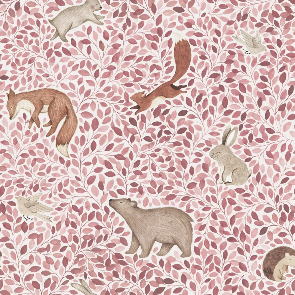 Échantillon de papier peint Rebel Walls - Lullaby - Rose
