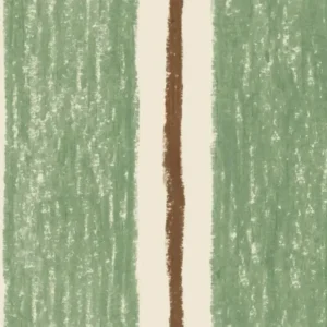 Échantillon de papier peint Sandberg Albin, vert foncé – Papier peint à rayures