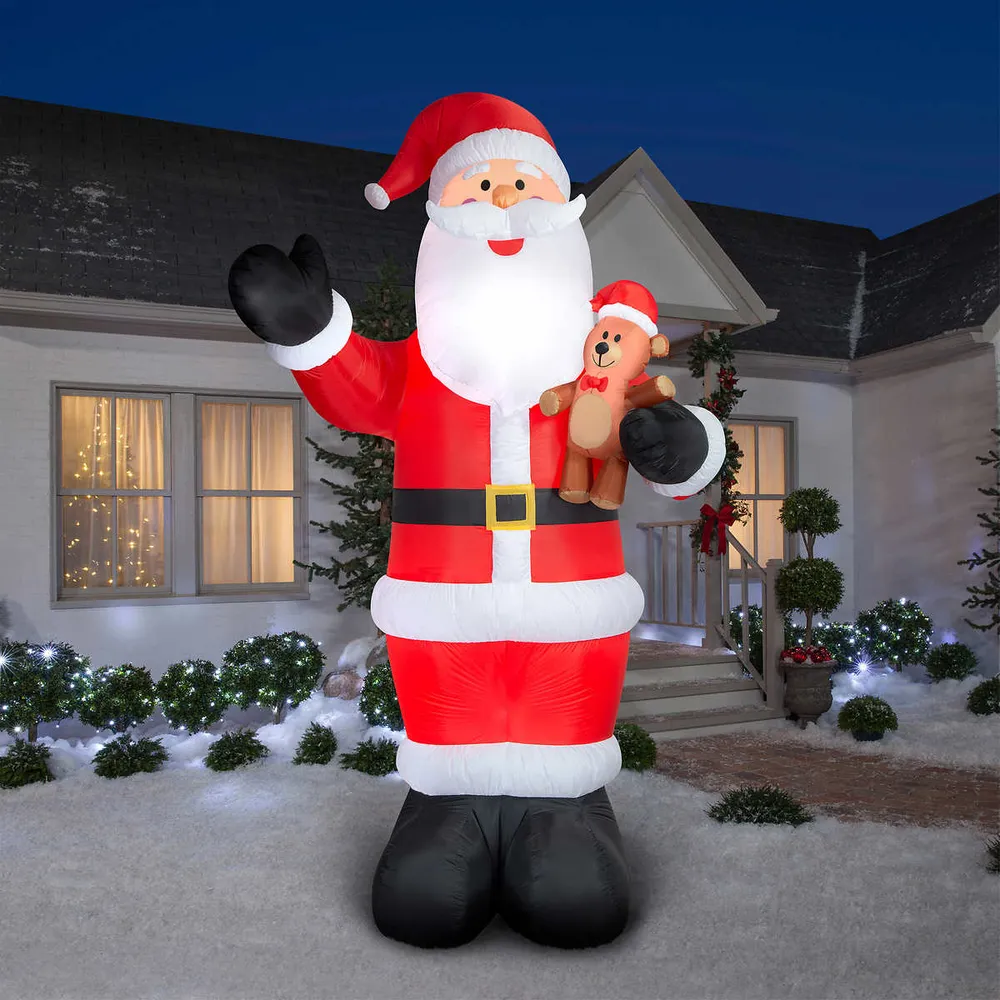 Père Noël gonflable géant de 3,66 m (12 pi) CHAP Aubaines