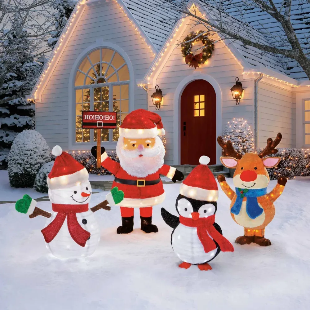 Père Noël et ses amis avec lumières à DEL CHAP Aubaines