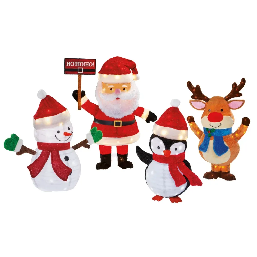 Père Noël et ses amis avec lumières à DEL CHAP Aubaines