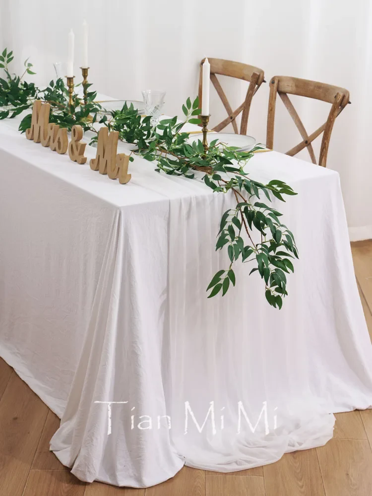 Chemin de table polyester élégant pour mariage décoration rustique