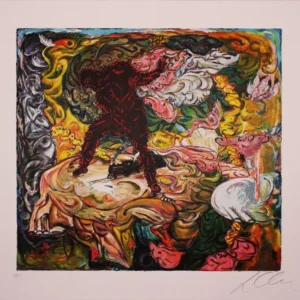 CHIA Sandro, Le pas étrange, 1998, Lithographie originale signée