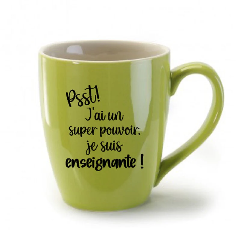 Décalque de vinyle - Psst! J'ai un super pouvoir, je suis... Enseignante, enseignant, éducatrice ou éducateur Chouette Fab...
