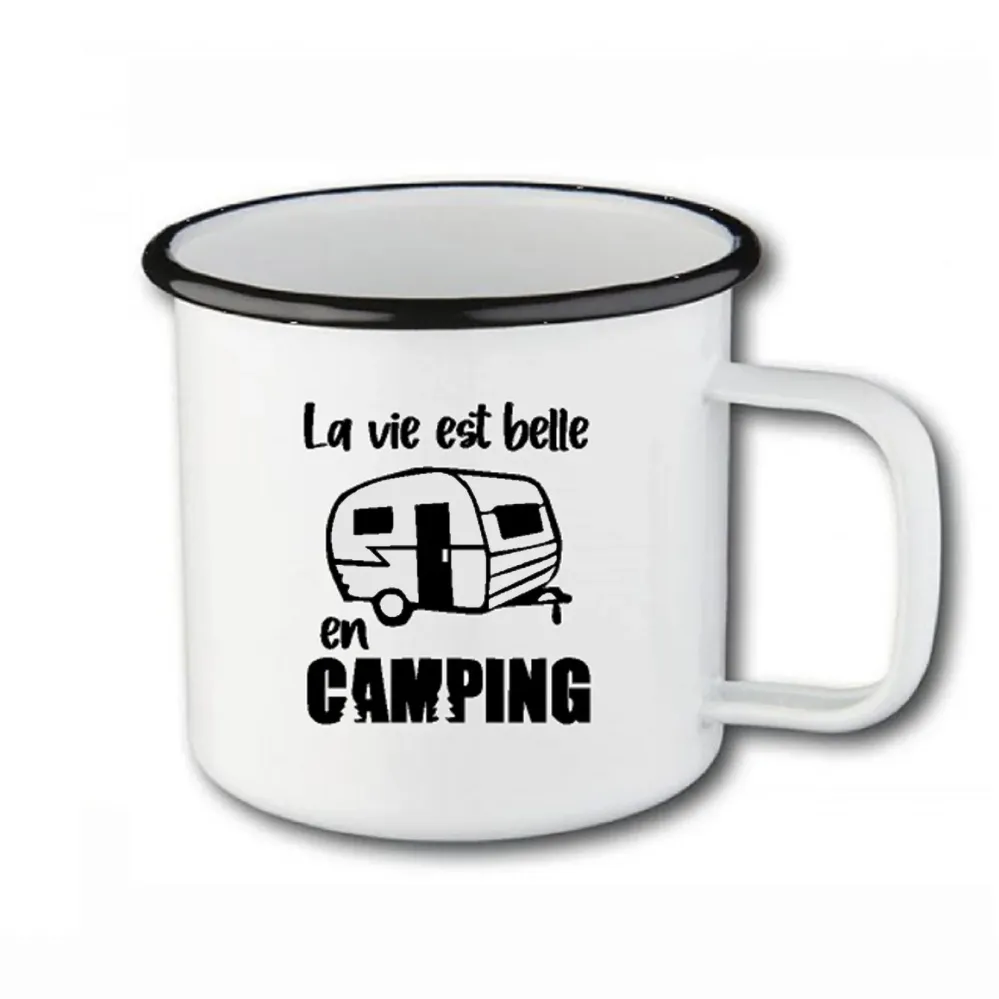 Décalque de vinyle - La vie est belle en camping ! Chouette Fabrique