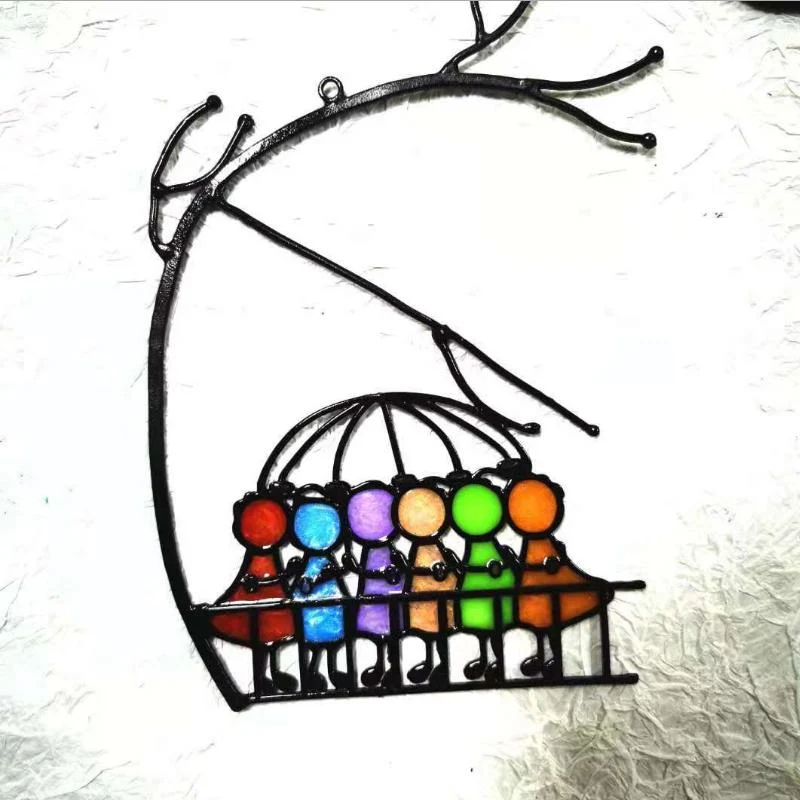 Tentures de Vitrail Attrape-soleil Cadeau Art de Décoration A ciaovie