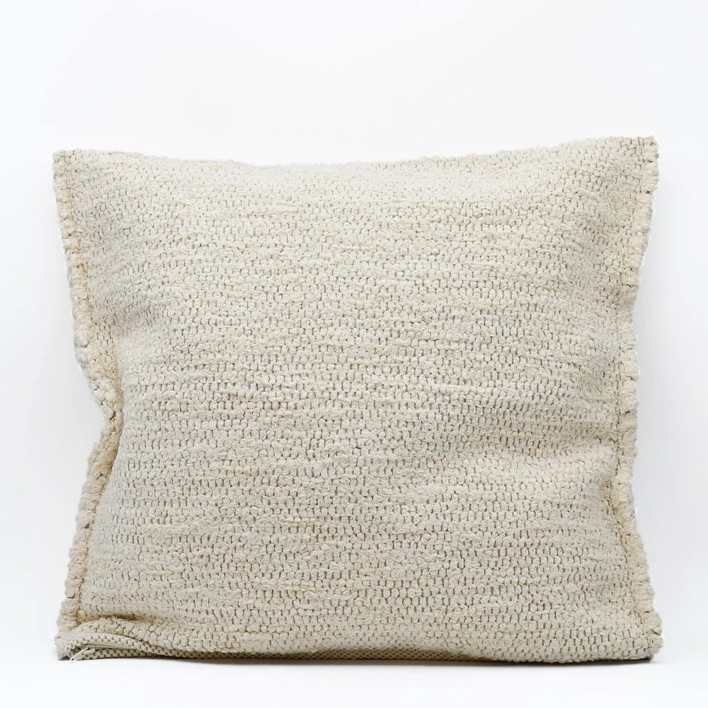 Housse de coussin artisanale 60x60 - Blanc cassé CICA