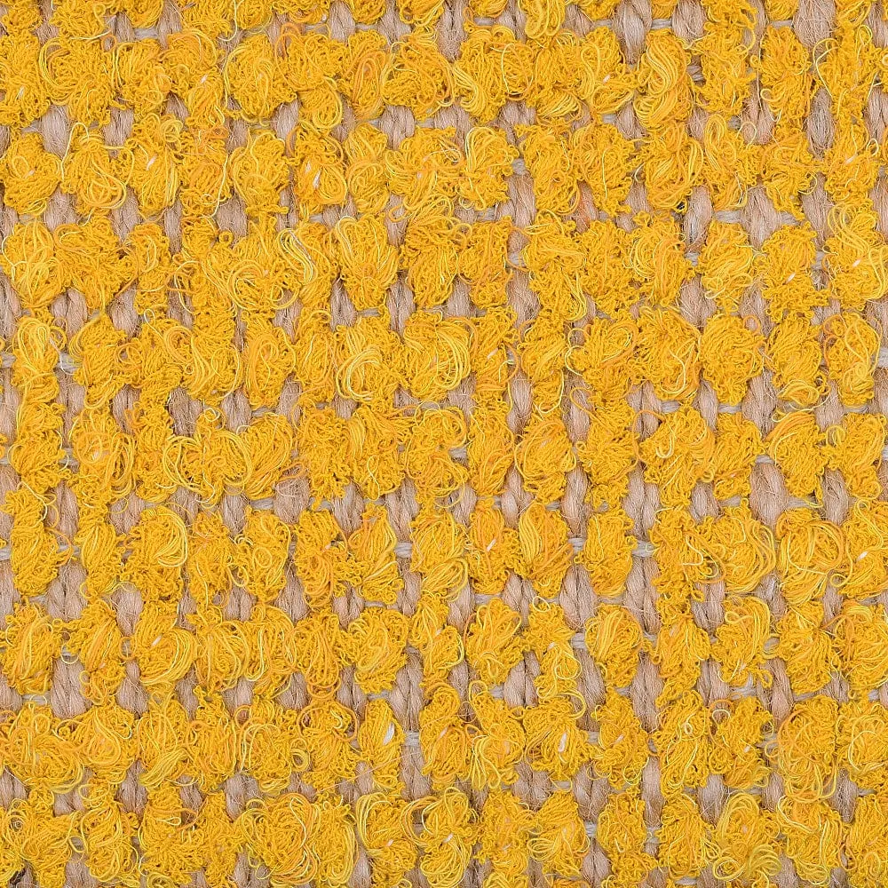 Tapis artisanal en sisal et coton 160x95 - Jaune CICA