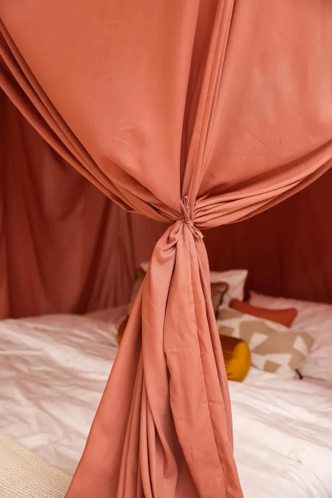 Ciel de Lit Rose Ancien 220x180 CM – Moustiquaire pour Lit Queen Size