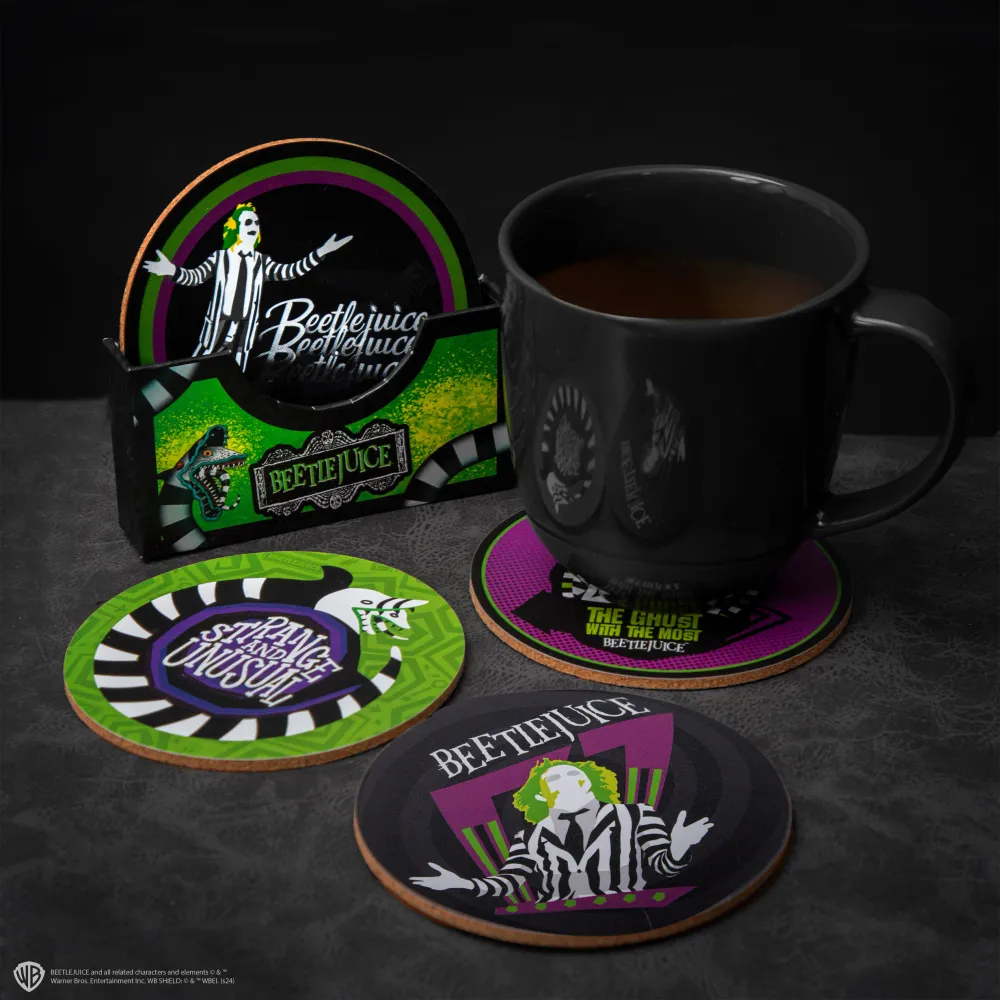 Ensemble de 4 sous-verres Beetlejuice Cinereplicas EU